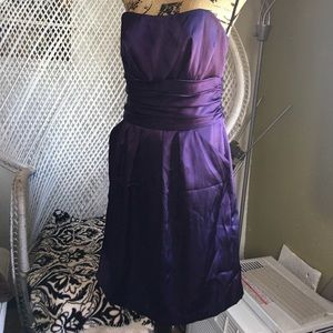 David’s Bridal Strapless Midi Dress w/ POCKETS!
